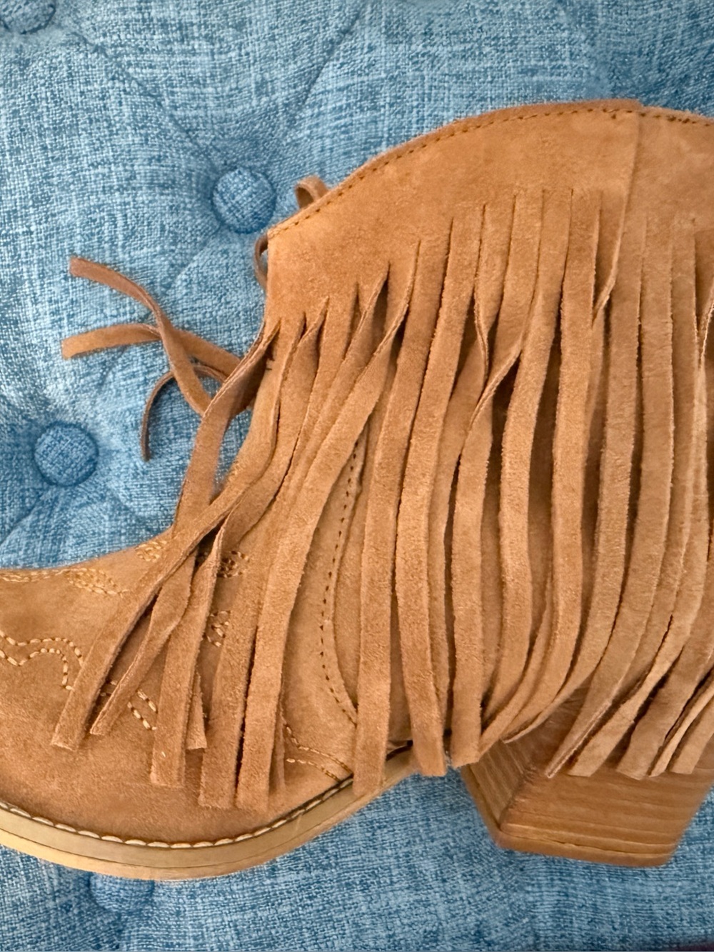 Fringed booties